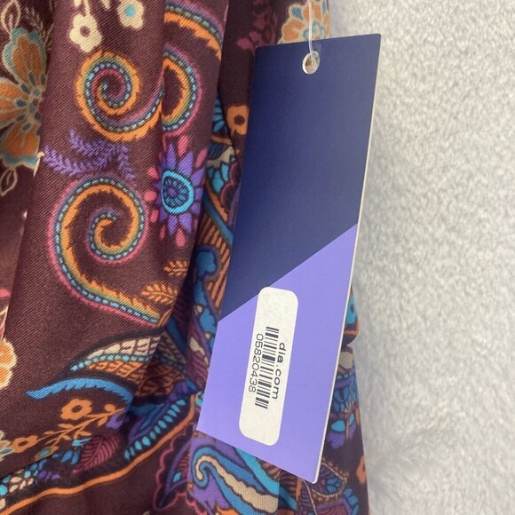 NWT Meri Skye Floral Maxi Dress Womens 4X Purple Paisley Sleeveless Stretch Boho - Picture 8 of 15